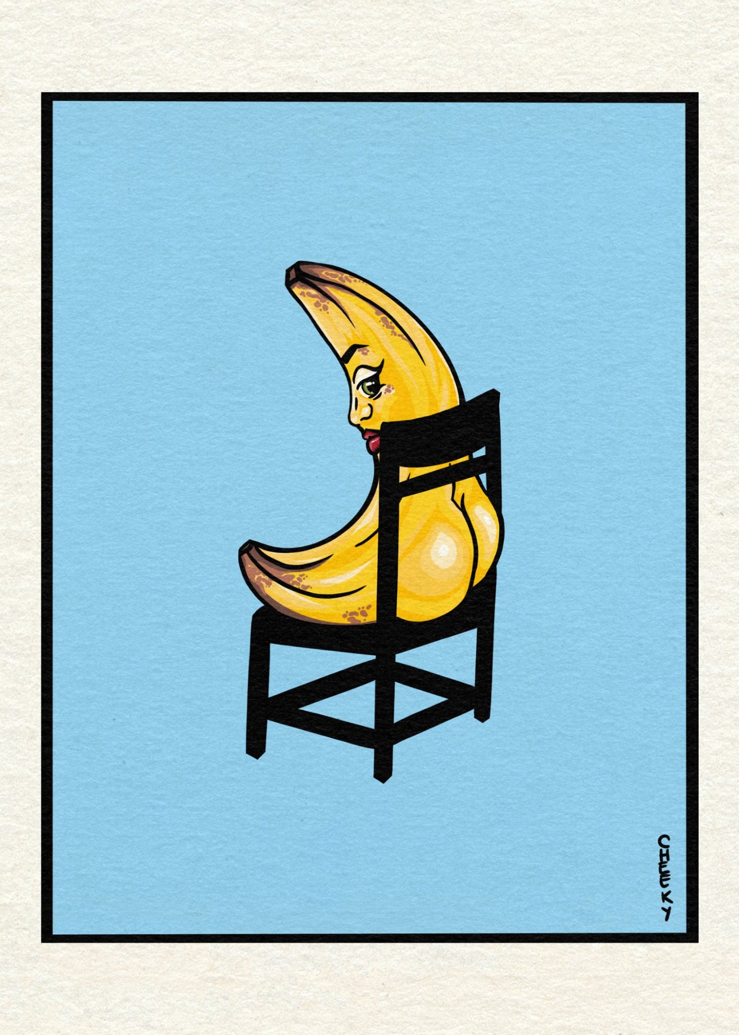 Banana Booty™ Art Print - Cheeky Art Studio-art-banana-groceries