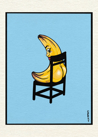 Banana Booty™ Art Print - Cheeky Art Studio - art - banana - groceries - Artwork - Portland, Oregon - Asian American Artist