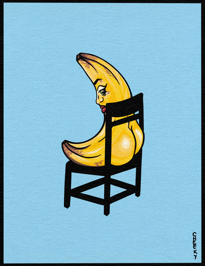 Banana Booty™ Art Print - Cheeky Art Studio - art - banana - groceries - Artwork - Portland, Oregon - Asian American Artist