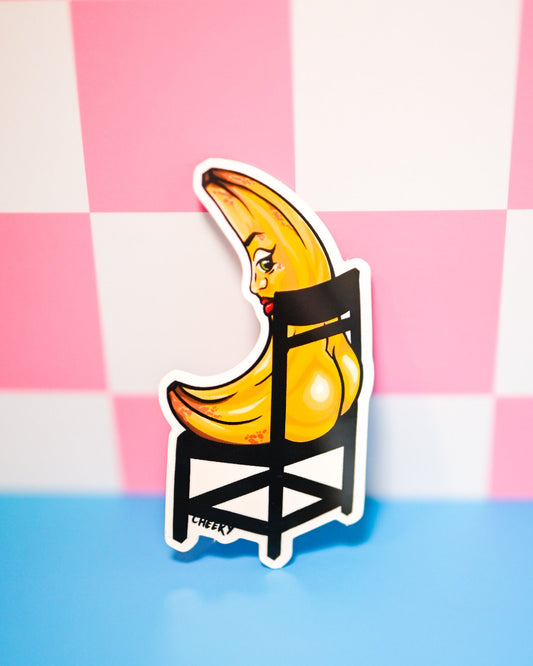 Banana Booty Vinyl Sticker - Cheeky Art Studio - allison thompson - allisthompson - art - Electronics Stickers & Decals - Portland, Oregon - Asian American Artist