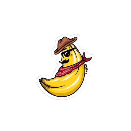 Banana Buzz Vinyl Sticker - Cheeky Art Studio-allison thompson-allisthompson-art