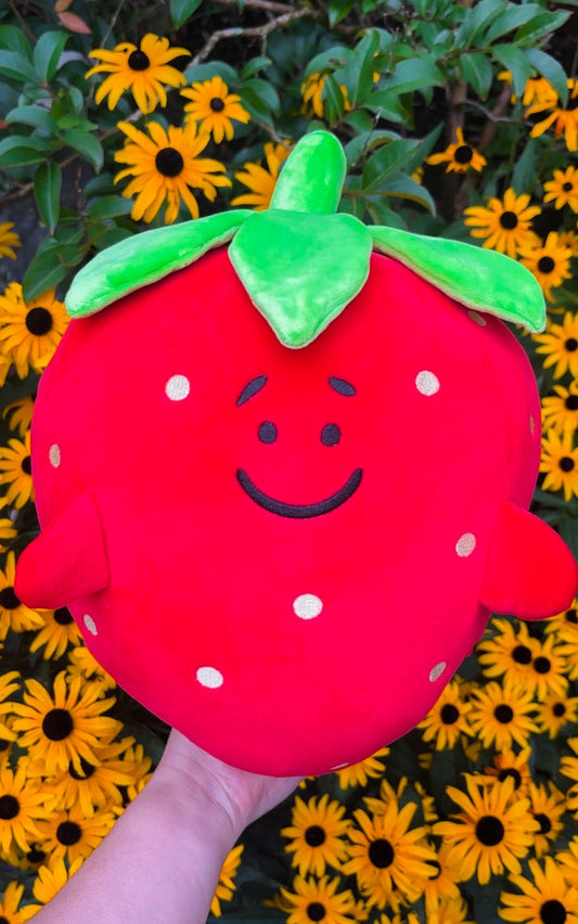 Bebe Strawberry Plushie - Cheeky Art Studio - plush - strawberries - strawberry