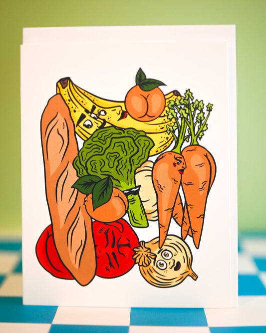 Bountiful Booties Greeting Card - Cheeky Art Studio - allison thompson - allisthompson - art - Greeting & Note Cards - Portland, Oregon - Asian American Artist