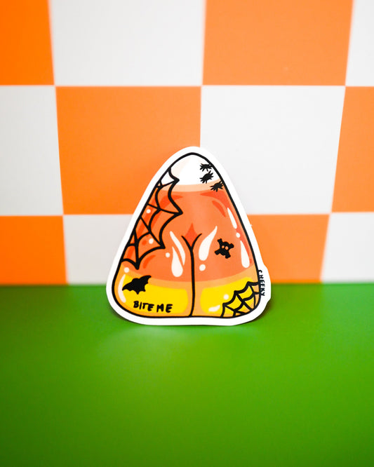 Candy Corn Booty Vinyl Sticker - Cheeky Art Studio - allison thompson - allisthompson - art - Electronics Stickers & Decals - Portland, Oregon - Asian American Artist