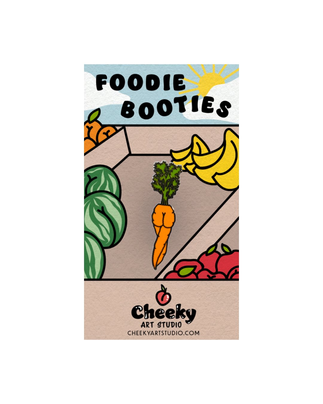 Carrot Booty Enamel Pin