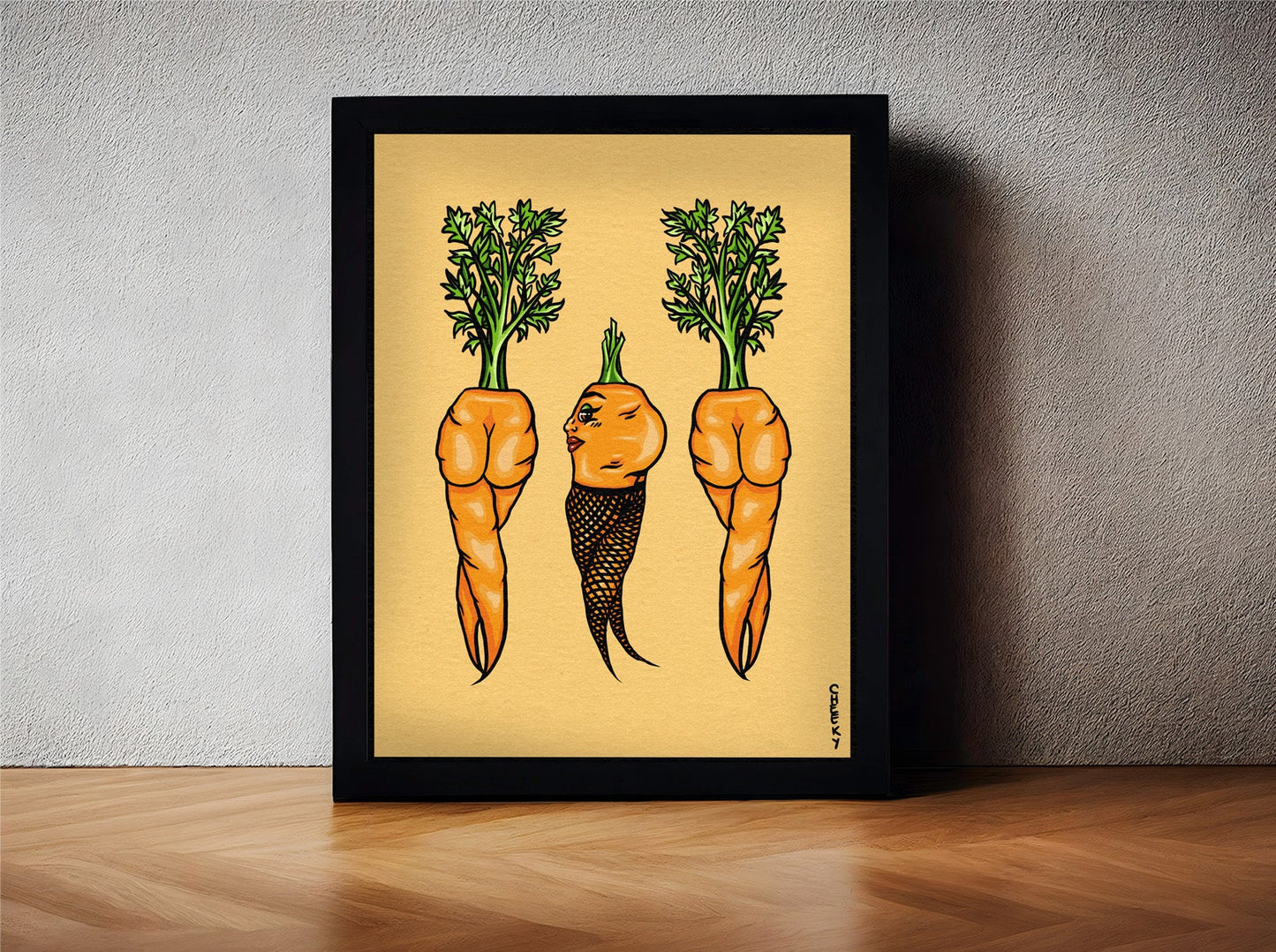 Carrot Gals Art Print - Cheeky Art Studio - art - carrot - print - Artwork - Portland, Oregon - Asian American Artist