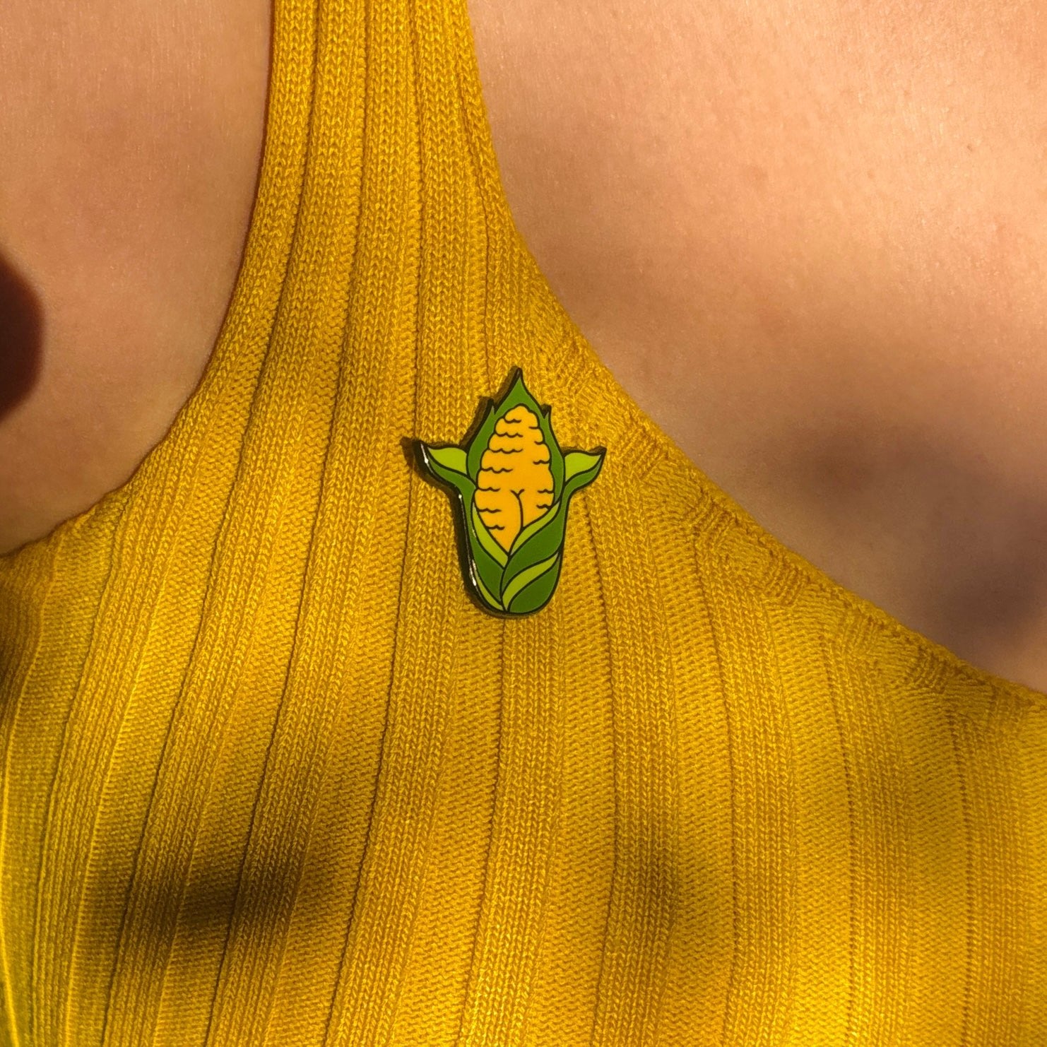 Corn Booty Enamel Pin - Cheeky Art Studio - Adult gifts - allison thompson - allisthompson