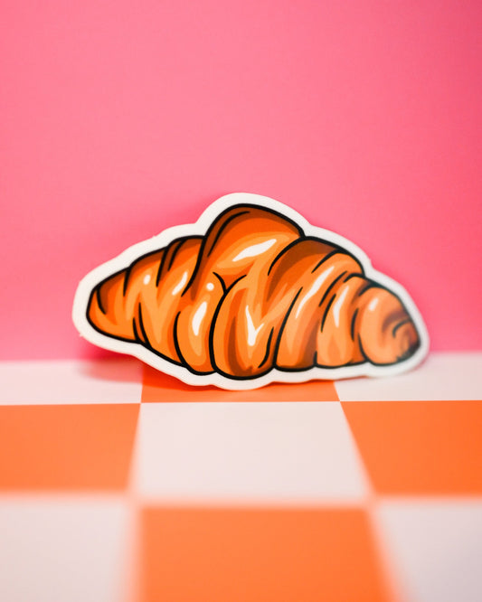 Croissant Booty Vinyl Sticker - Cheeky Art Studio - allison thompson - allisthompson - anxious - Electronics Stickers & Decals - Portland, Oregon - Asian American Artist