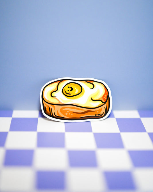 Egg Bread Pal Vinyl Sticker - Cheeky Art Studio - allison thompson - allisthompson - art - Electronics Stickers & Decals - Portland, Oregon - Asian American Artist