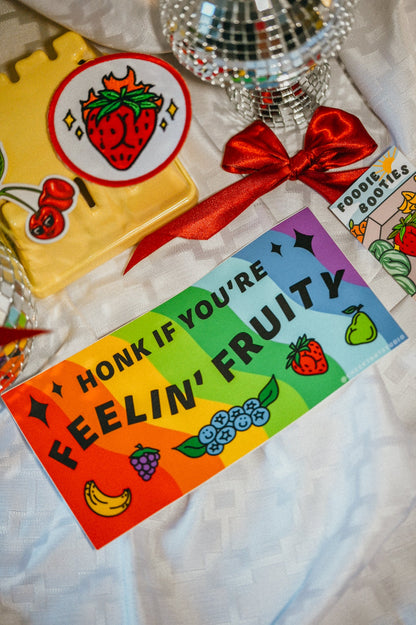 Feelin’ Fruity Bumper Sticker - Cheeky Art Studio - banana - banana buz - Blueberry - Bumper Sticker - Portland, Oregon - Asian American Artist