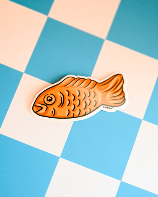 Fish Pastry Vinyl Sticker - Cheeky Art Studio - allison thompson - allisthompson - art - Electronics Stickers & Decals - Portland, Oregon - Asian American Artist