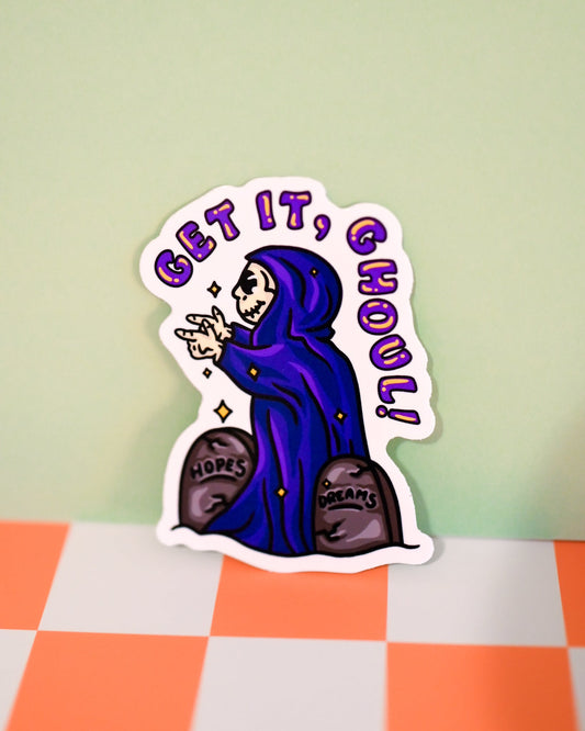 Get It Ghoul Vinyl Sticker - Cheeky Art Studio - allison thompson - allisthompson - art - Electronics Stickers & Decals - Portland, Oregon - Asian American Artist