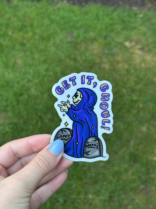 Get It Ghoul Vinyl Sticker - Cheeky Art Studio - allison thompson - allisthompson - art