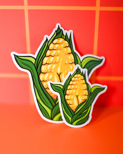 It’s Corn! Vinyl Sticker - Cheeky Art Studio - allison thompson - allisthompson - art - Electronics Stickers & Decals - Portland, Oregon - Asian American Artist