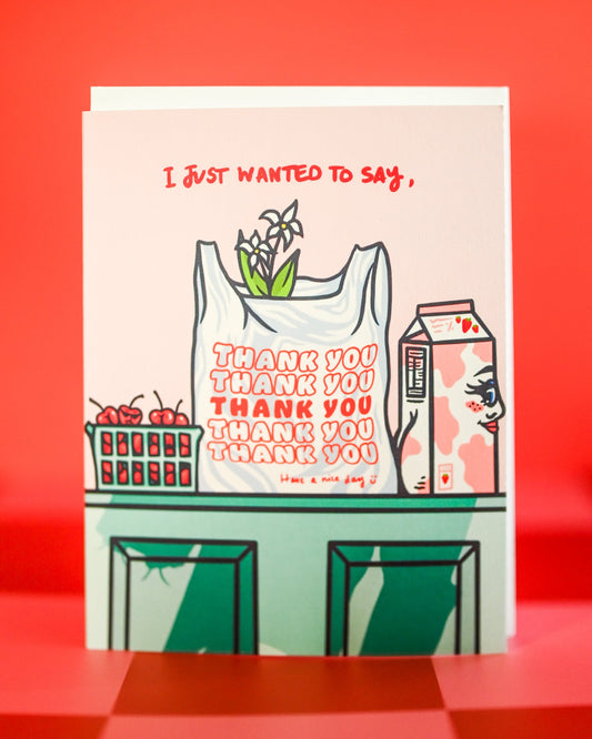 Just Wanted To Say Thank You Card - Cheeky Art Studio - allison thompson - allisthompson - art - Greeting & Note Cards - Portland, Oregon - Asian American Artist