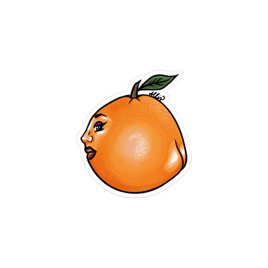 Lil Orange Booty Vinyl Sticker - Cheeky Art Studio-allison thompson-allisthompson-art