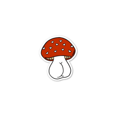 Mushroom Booty Vinyl Sticker - Cheeky Art Studio - allison thompson - allisthompson - art - Electronics Stickers & Decals - Portland, Oregon - Asian American Artist