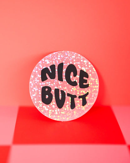 Nice Butt Vinyl Sticker - Cheeky Art Studio - allison thompson - allisthompson - art - Electronics Stickers & Decals - Portland, Oregon - Asian American Artist