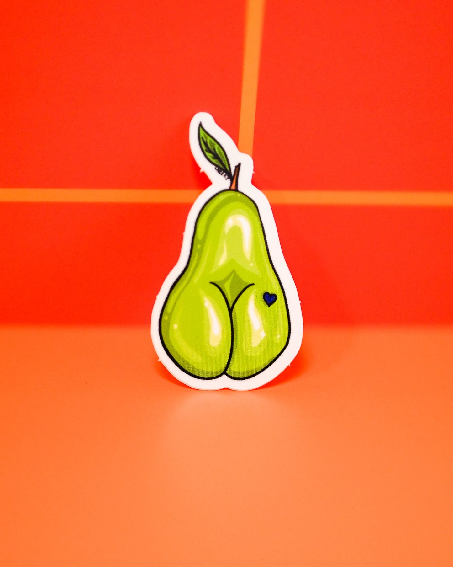 Pear Booty Vinyl Sticker - Cheeky Art Studio - allison thompson - allisthompson - art - Electronics Stickers & Decals - Portland, Oregon - Asian American Artist