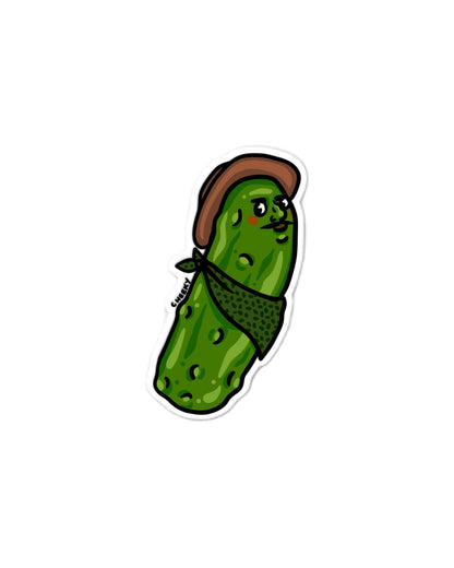 Pickle Rico Vinyl Sticker - Cheeky Art Studio - allison thompson - allisthompson - art - Electronics Stickers & Decals - Portland, Oregon - Asian American Artist