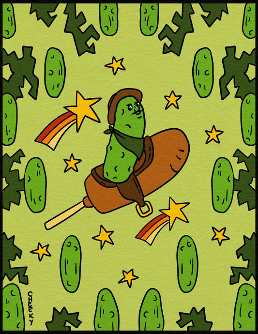 Pickle World Domination Art Print - Cheeky Art Studio - art - print - retro