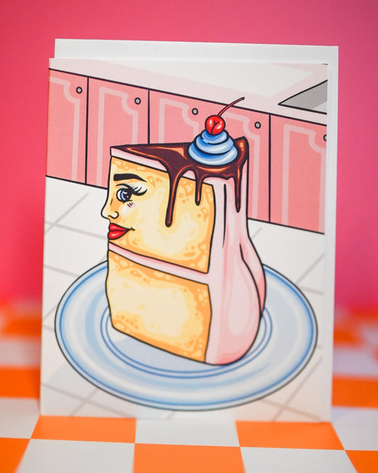 Sweet Cheeks Birthday Card - Cheeky Art Studio - allison thompson - allisthompson - art - Greeting & Note Cards - Portland, Oregon - Asian American Artist