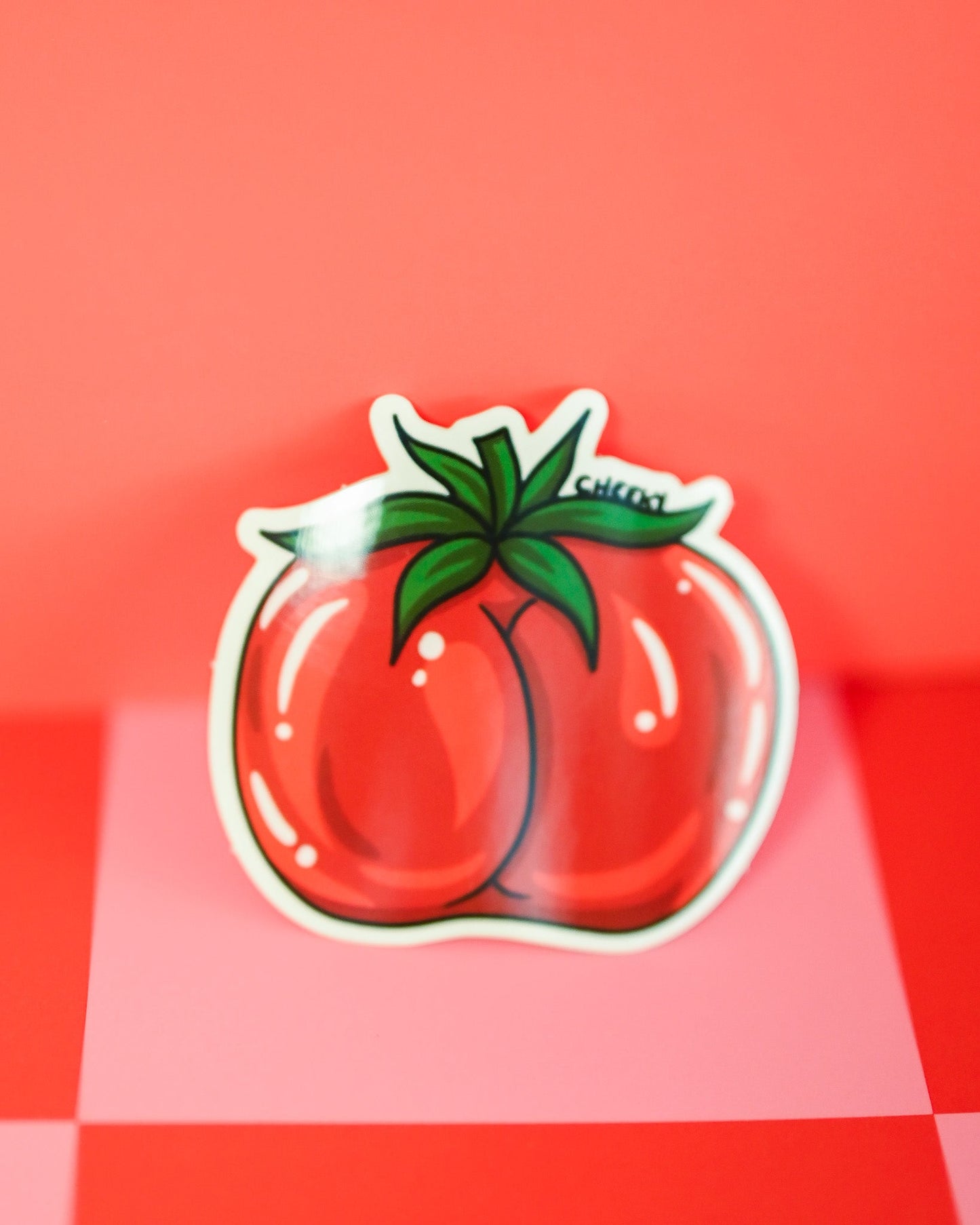 Tomato Booty Vinyl Sticker - Cheeky Art Studio - allison thompson - allisthompson - art - Electronics Stickers & Decals - Portland, Oregon - Asian American Artist